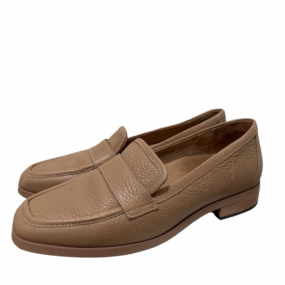 Vionic Sellah Pebbled Leather Loafers Womens US 8.5 EU 39‎ Comfort Slip On Shoes